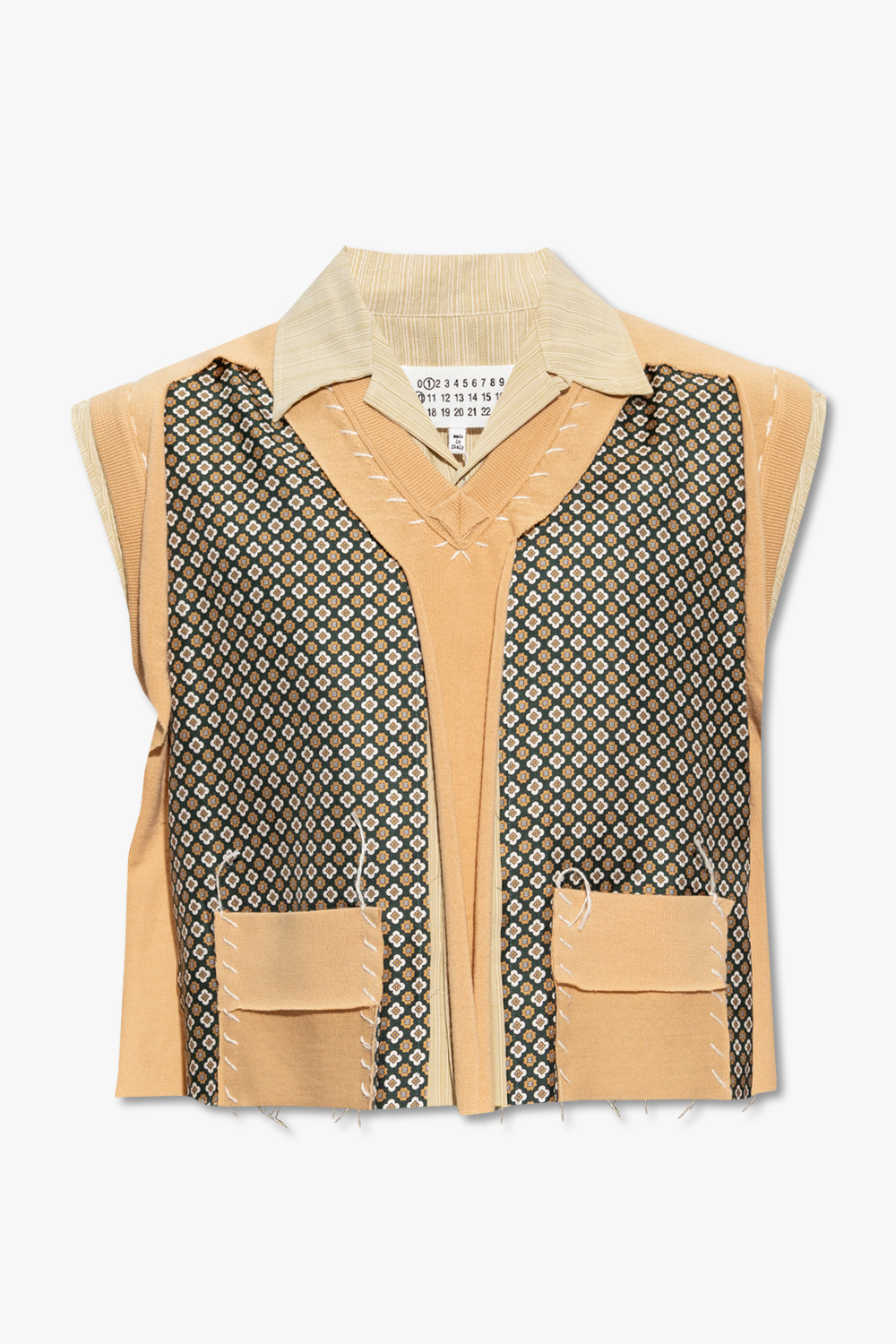 Hanau Short Down Jacket - Beige Shirt in contrasting fabrics